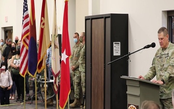 U.S. Army Arizona National Guard Captain Steven Damon of Alpha Company 422nd Expeditionary Signal Battalion speech at the sendoff for