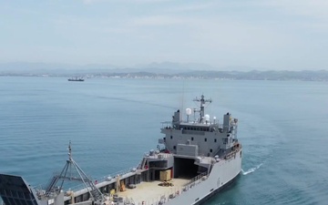 Drone Footage USNS Bob Hope  B-Roll 04302021 U.S. Embassy Tirana's Antonio Cakshiri