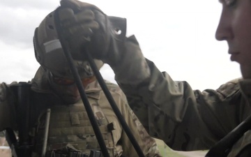 Navy EOD Technicians Train on Rappel Tower