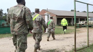 US equipment leaves for training area B-roll