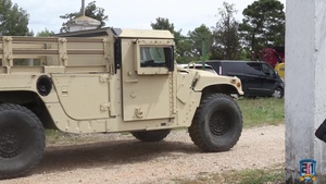 U.S equipment leaves for training area