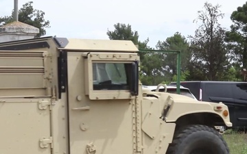 U.S equipment leaves for training area