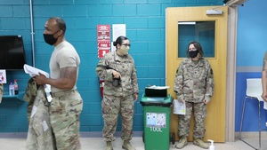Deployed personnel at Camp Arifjan receive COVID-19 vaccine (B-ROLL)