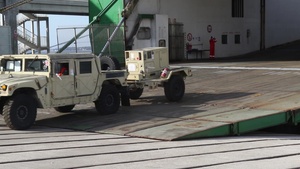 British cargo ship arrives at Zadar, Croatia