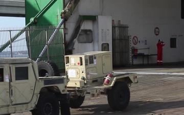 British cargo ship arrives at Zadar, Croatia