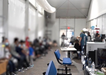 B-Roll: Donna, Texas Temporary Processing Facility
