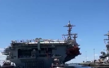 USS John C. Stennis transits to Newport News Shipyard