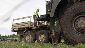 Movement Control Team prepares equipment for transportation- B-Roll