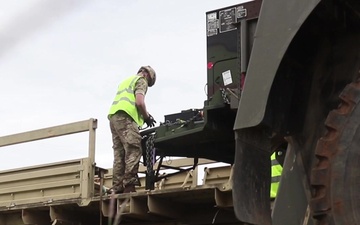 Movement Control Team prepares equipment for transportation- B-Roll