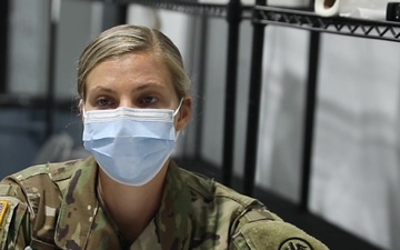 U.S. Army Nurses talk about their experience supporting the Chicago Community Vaccination Center