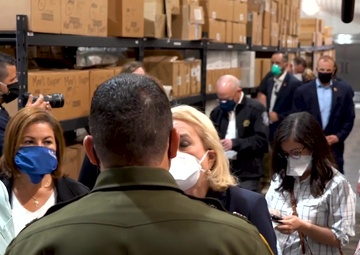B-Roll: DHS Secretary Leads CODEL on a Tour of the Donna Temporary Processing Facility