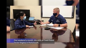 Coast Guard Seaman Meghana Keswani is a full-time med student who serves her country part-time in the Coast Guard Reserve