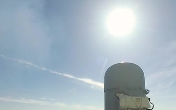 USS Ross CIWS Fires at Towed Target