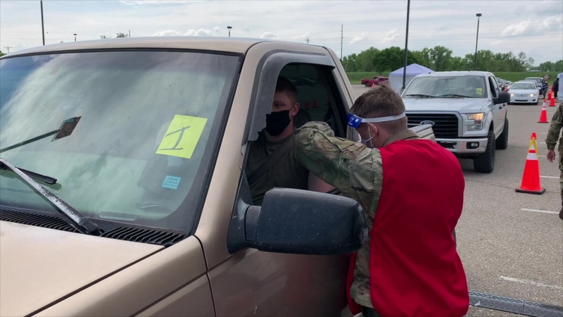 Fort Riley Holds First Drive Through Vaccination Clinic