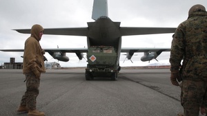15th MEU HIMARS load KC-130J at Cold Bay, Alaska during Northern Edge 2021