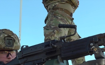 B-roll video of 116th Security Forces Airmen conducting live-fire training with machine guns and grenade launchers