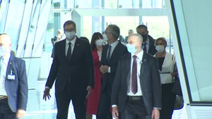 Visit to NATO by the President of Serbia: arrival