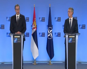 Joint press point with the President of Serbia