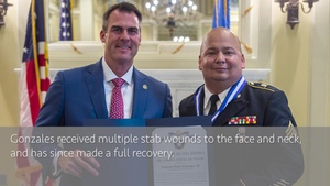 Oklahoma National Guardsman honored at inaugural Oklahoma Medal of Valor and Oklahoma Purple Heart award ceremony
