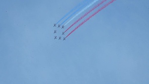 Atlantic Trident 21 French Demo Team and USAFE Commander Visit BROLL