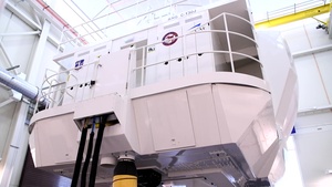 BRoll of interior, exterior C130J Flight Simulator