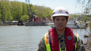 Rochester Harbor dredging, May 2021