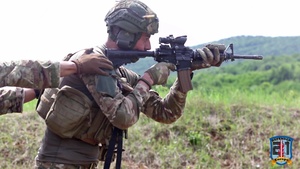 Multinational armed forces engage in live-fire exercise