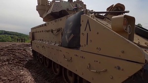 Bradleys conduct live fire in Croatia