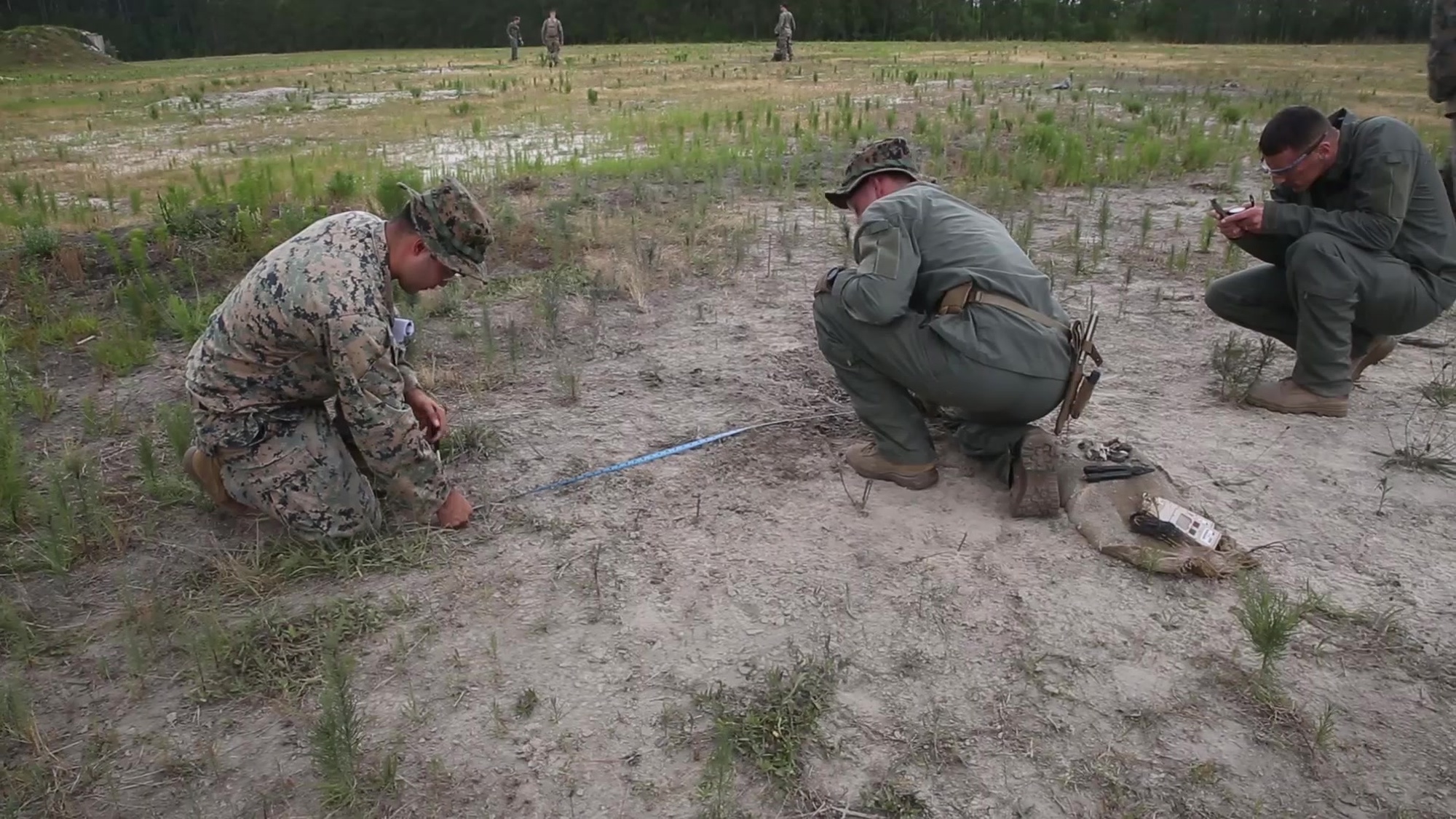 Soldiers practice using sniper skills to dispose of explosives