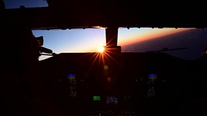 B-Roll: KC-135 Stratotanker Refuels French Rafales Fighter Aircraft