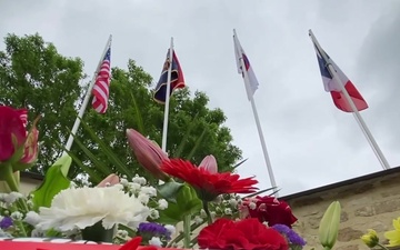 D-Day 77 First commemoration Ceremony Honoring the 300 soldiers that died liberating Gourbesville, France