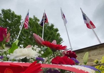 D-Day 77 First commemoration Ceremony Honoring the 300 soldiers that died liberating Gourbesville, France