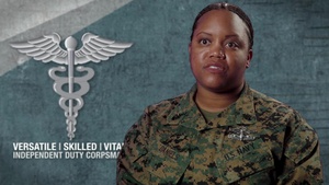 Versatile | Skilled | Vital -- Independent Duty Corpsman: HMC Tamia Daniels