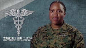 Versatile | Skilled | Vital -- Independent Duty Corpsman: HMC Tamia Daniels