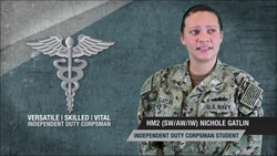 Versatile | Skilled | Vital -- Independent Duty Corpsman: HM2 Nichole Gatlin