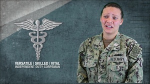 Versatile | Skilled | Vital -- Independent Duty Corpsman: HM2 Nichole Gatlin