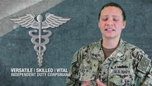 Versatile | Skilled | Vital -- Independent Duty Corpsman: HM2 Nichole Gatlin