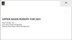 Missouri River Basin Water Management - Call - 6/3/2021