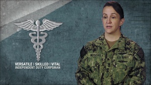 Versatile | Skilled | Vital -- Independent Duty Corpsman: HMCM Amanda McDevitt