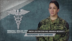 Versatile | Skilled | Vital -- Independent Duty Corpsman: HMCM Amanda McDevitt