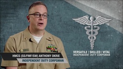 Versatile | Skilled | Vital -- Independent Duty Corpsman: HMCS Anthony Okrie