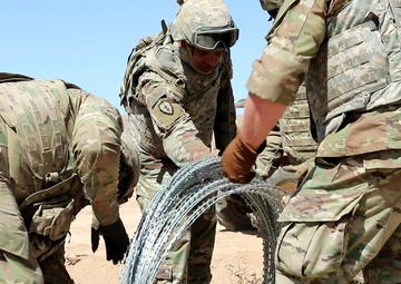 Soldiers Prepare an Entry Control Point at NTC