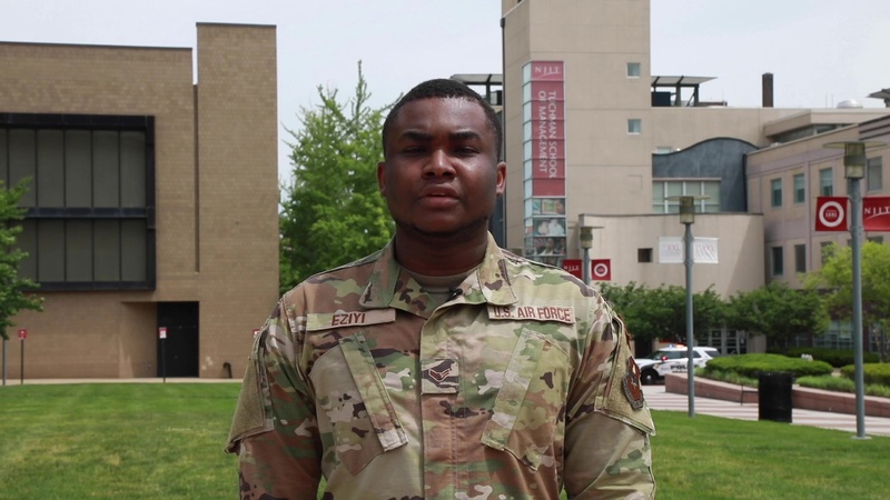 Airman 1st Class Ogbuagu Eziyi gives a Father’s Day Shout-out