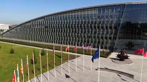 Drone footage of NATO HQ