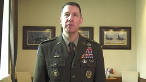 Maj. Gen. Charles Miller gives a statement