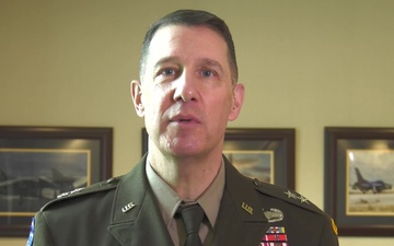 Maj. Gen. Charles Miller gives a statement