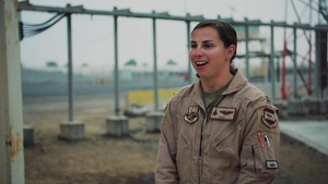 Female fighter pilot makes deployment debut with 494th FS
