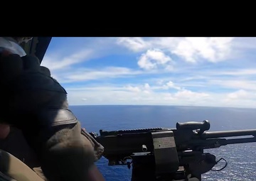 MH-60R M240 shoot HSM 77 USS Shiloh CG 67