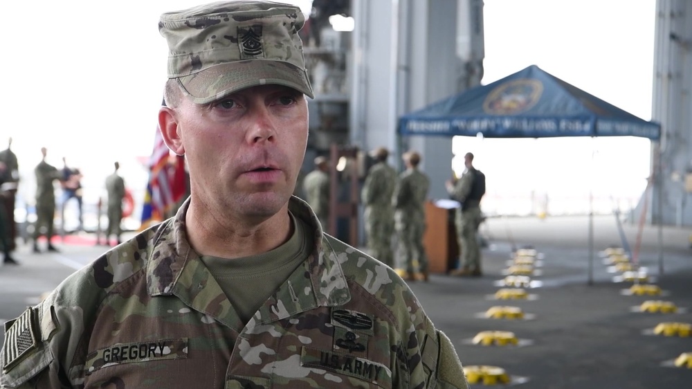 DVIDS - Video - Interview with Command Sgt. Maj. Chuck Gregory onboard ...