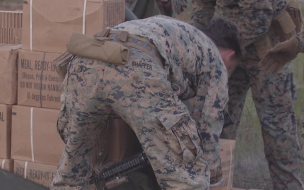 U.S. Marines with MRF-D conduct cache recovery *B-Roll*